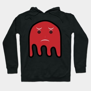 Red unhappy ghost Hoodie